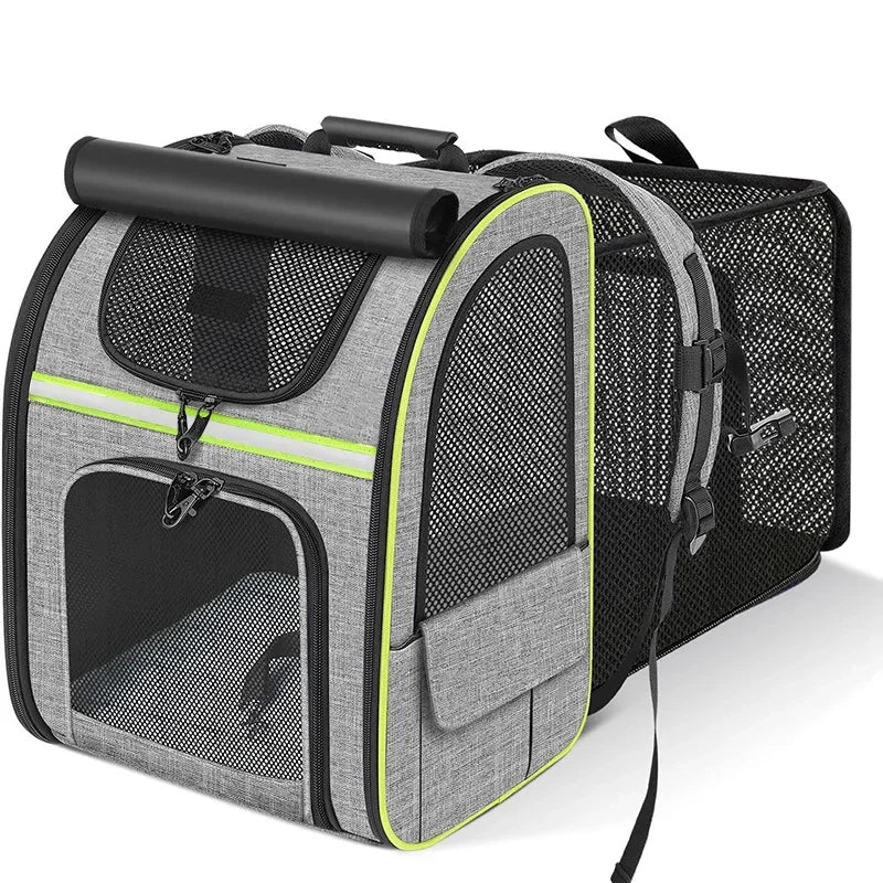 Expandable Cat Carrier Backpack with Shade Cover
