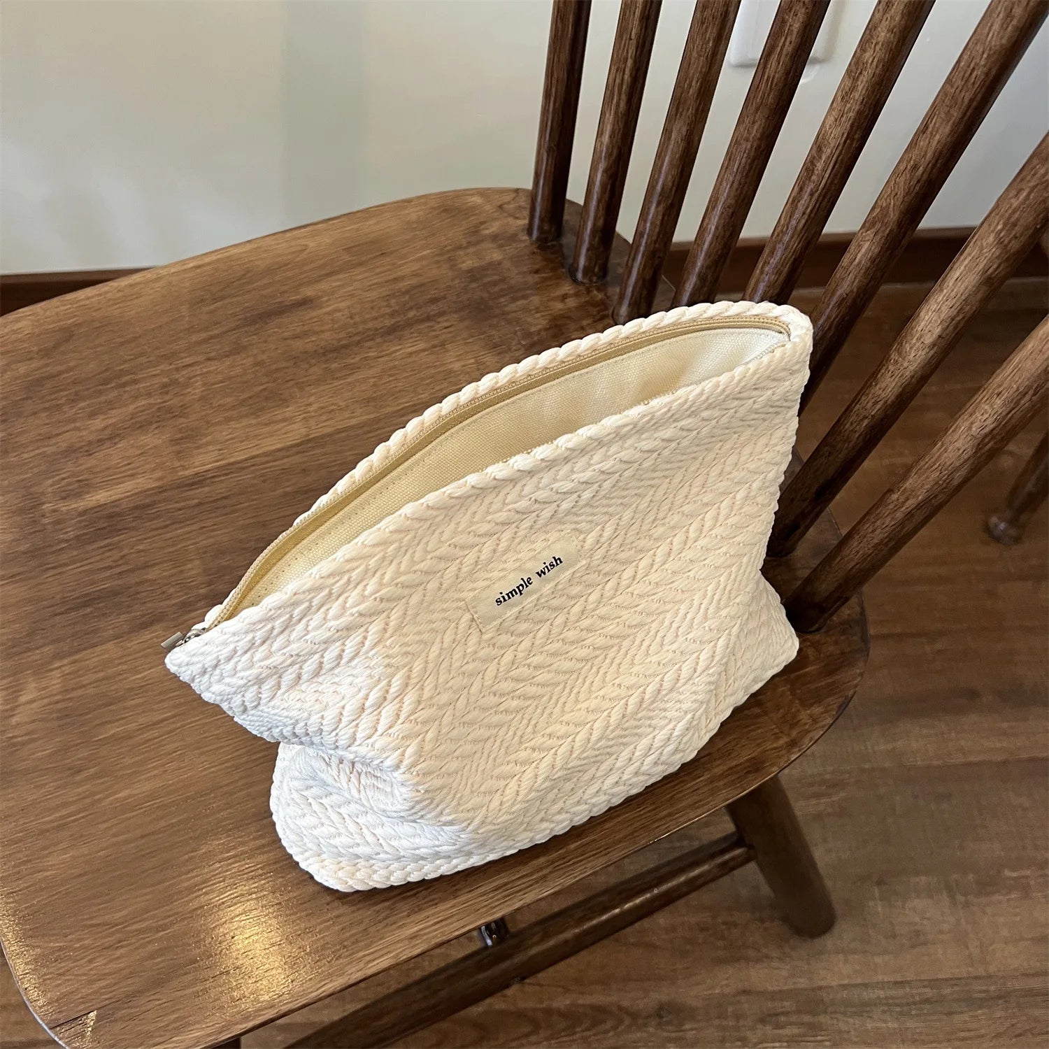 Handwoven Crochet Cotton Makeup Bag