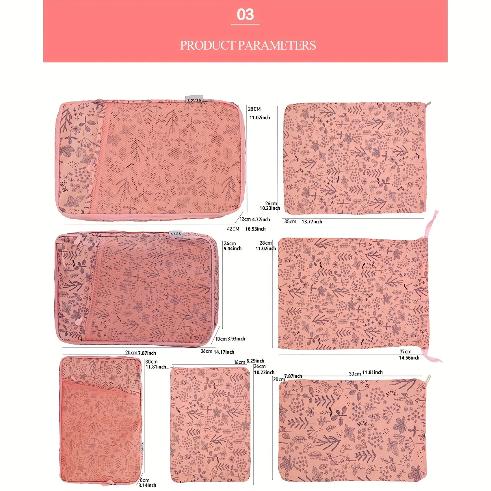 Ultra-Lightweight Luggage Packing Cube 7Pcs/Set