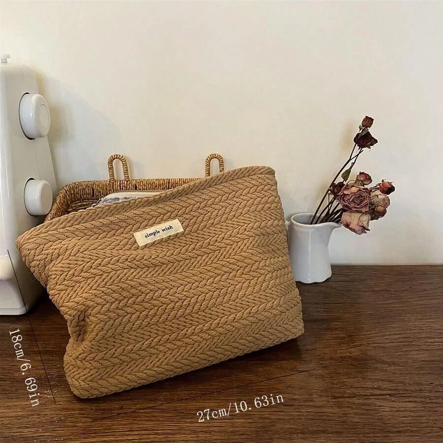 Handwoven Crochet Cotton Makeup Bag