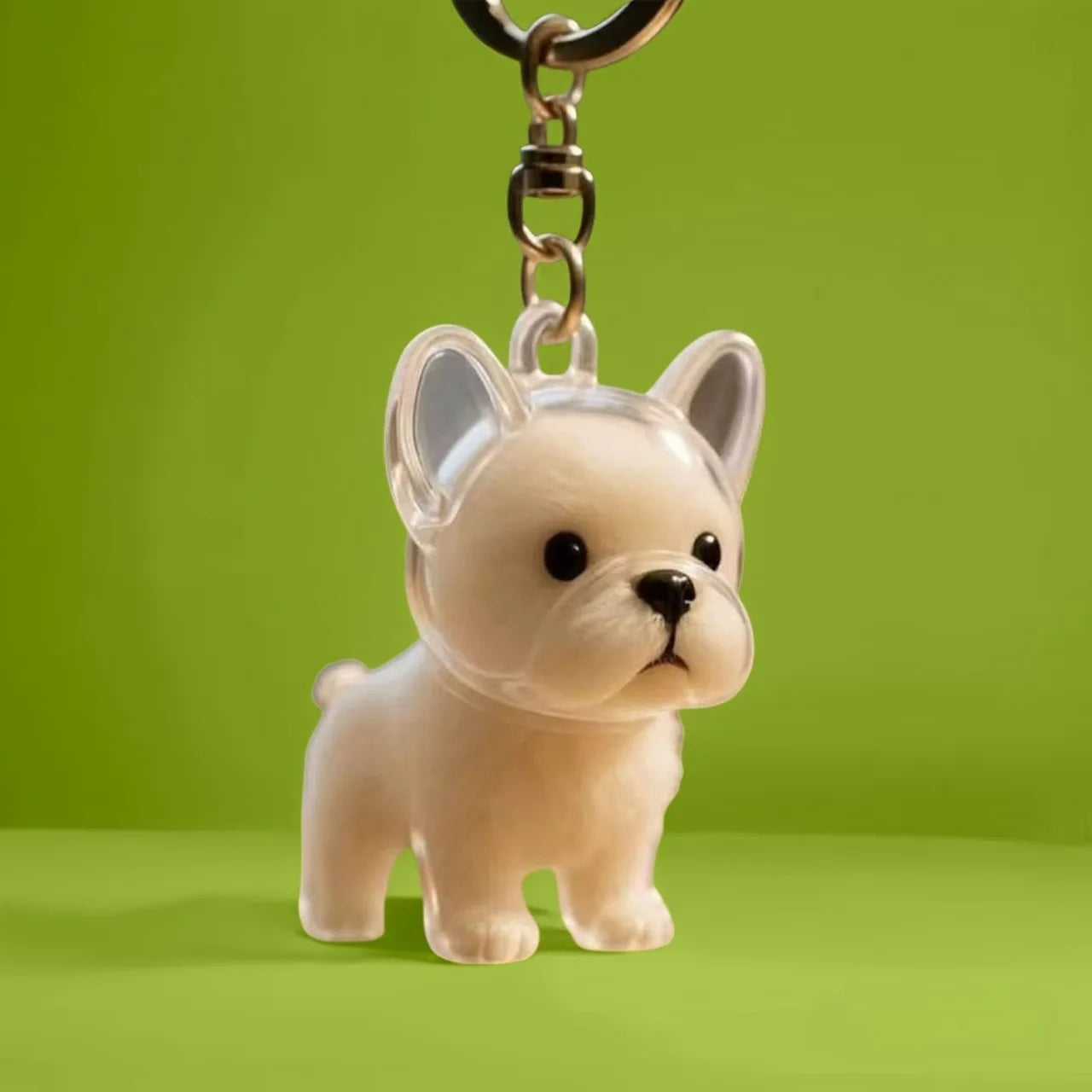 Dog Hair Storage Box Keychain Transparent