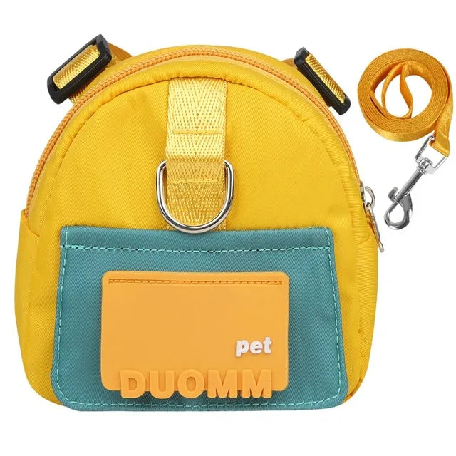 Waterproof Pet Backpack For Dogs With Harness Collar