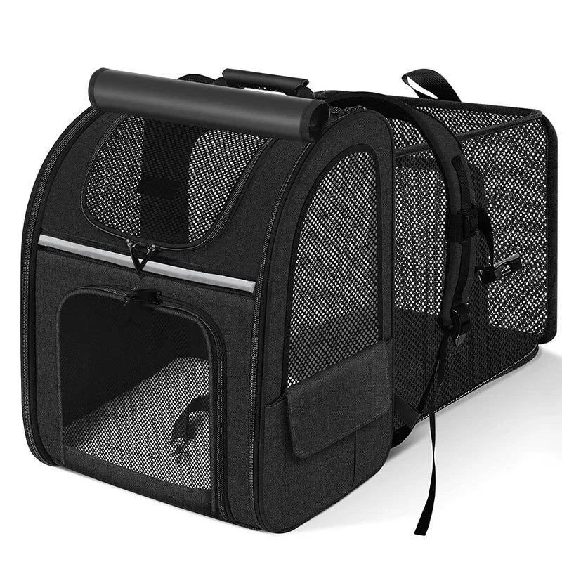 Expandable Cat Carrier Backpack with Shade Cover