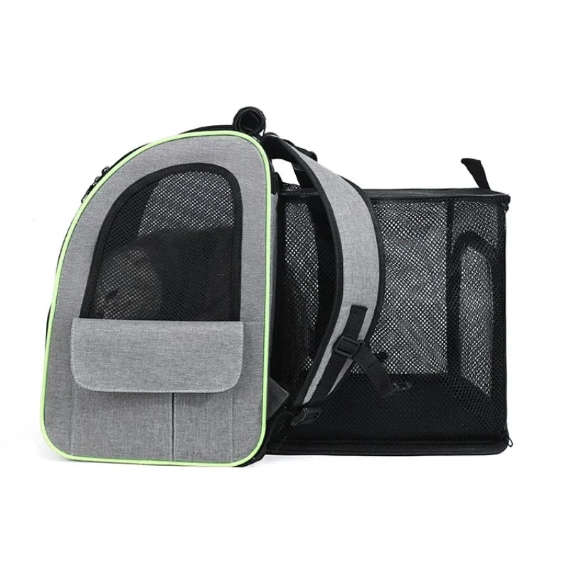 Expandable Cat Carrier Backpack with Shade Cover