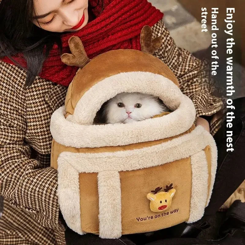 Cozy Pet Carrier with Hand Warmers