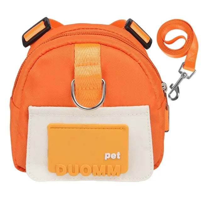 Waterproof Pet Backpack For Dogs With Harness Collar